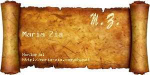 Maria Zia névjegykártya